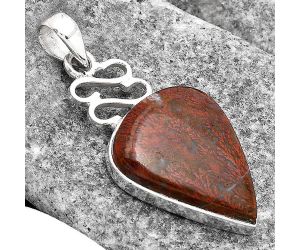 Natural Red Moss Agate Pendant SDP90939 P-1554, 18x23 mm