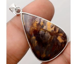 Natural Purple Cow Jasper Pendant SDP91301 P-1001, 22x32 mm