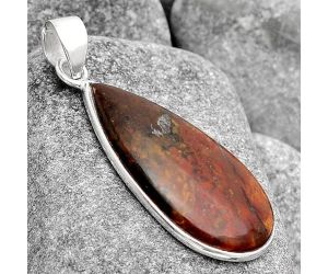 Natural Red Moss Agate Pendant SDP91353 P-1001, 17x33 mm