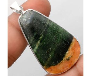 Natural Green Aventurine Pendant SDP91488 P-1001, 25x41 mm