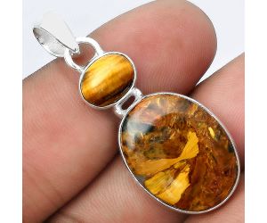 Pietersite - Namibia & Tiger Eye Pendant SDP92288 P-1098, 16x21 mm