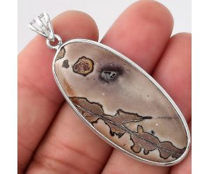 Natural Coffee Bean Jasper Pendant SDP92543 P-1001, 19x42 mm