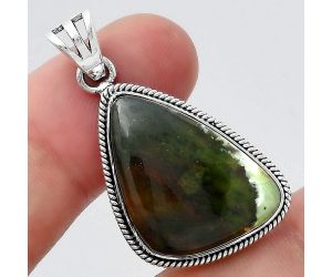 Natural Chrome Chalcedony Pendant SDP94688 P-1056, 17x24 mm