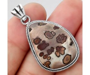 Natural Coffee Bean Jasper Pendant SDP94914 P-1056, 19x27 mm