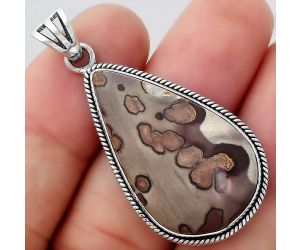 Natural Coffee Bean Jasper Pendant SDP94962 P-1056, 19x32 mm