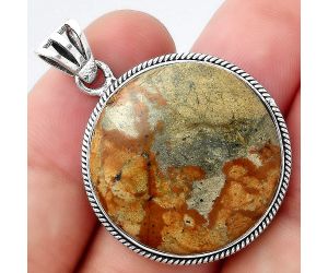 Natural Rocky Butte Picture Jasper Pendant SDP95007 P-1056, 25x25 mm