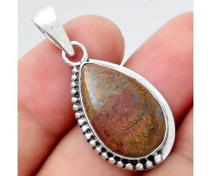 Natural Red Moss Agate Pendant SDP95355 P-1326, 13x21 mm