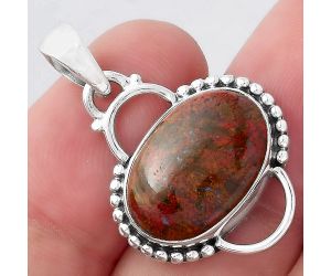 Natural Red Moss Agate Pendant SDP95974 P-1639, 12x17 mm