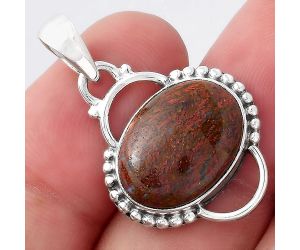 Natural Red Moss Agate Pendant SDP95977 P-1639, 12x16 mm