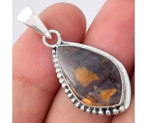 Natural Purple Cow Jasper Pendant SDP96245 P-1326, 13x22 mm