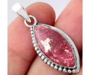 Natural Pink Thulite - Norway Pendant SDP96256 P-1326, 10x22 mm