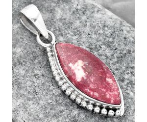 Natural Pink Thulite - Norway Pendant SDP96256 P-1326, 10x22 mm