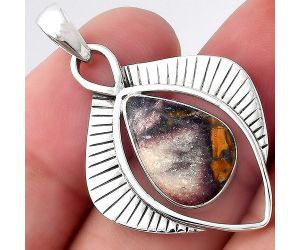 Natural Indian Blanket Jasper Pendant SDP96824 P-1402, 11x16 mm