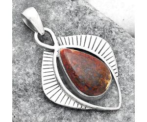 Natural Red Moss Agate Pendant SDP96848 P-1402, 11x17 mm