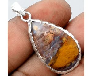 Natural Purple Cow Jasper Pendant SDP97040 P-1110, 16x28 mm