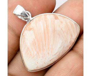 Natural Orange Scolecite - India Pendant SDP97532 P-1001, 20x28 mm