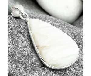 Natural White Scolecite Pendant SDP97541 P-1001, 20x29 mm