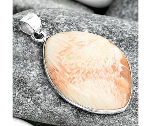 Natural Orange Scolecite - India Pendant SDP97658 P-1001, 24x29 mm