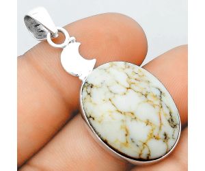 Crescent Moon - Wild Horse Jasper Pendant SDP98676 P-1368, 18x24 mm