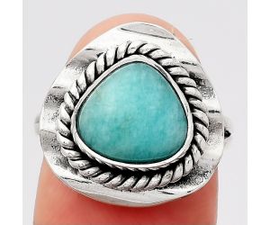 Natural Paraiba Amazonite Ring size-7 SDR114431 R-1212, 10x10 mm