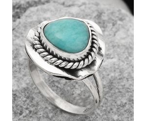 Natural Paraiba Amazonite Ring size-7 SDR114431 R-1212, 10x10 mm