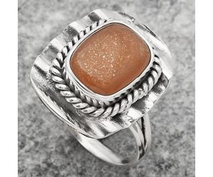 Natural Sunstone - Namibia Ring size-8 SDR114512 R-1212, 9x12 mm