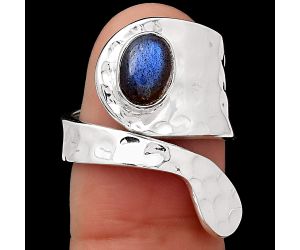 Blue Labradorite - Madagascar Ring size-6.5 SDR114836 R-1374, 6x8 mm