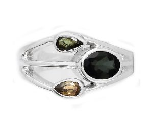 Natural Multi Tourmaline Ring size-7 SDR115619 R-1024, 5x7 mm