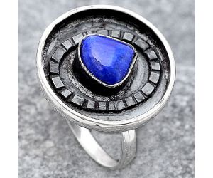 Natural Lapis Ring size-7 SDR116825 R-1080, 7x7 mm