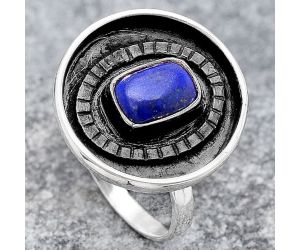 Natural Lapis Ring size-8 SDR116861 R-1080, 5x8 mm