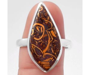 Coquina Fossil Jasper - India Ring size-8.5 SDR117770 R-1004, 12x25 mm