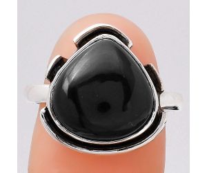 Natural Black Onyx - Brazil Ring size-8 SDR121575 R-1211, 13x13 mm