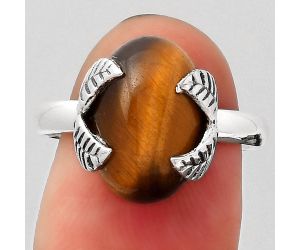 Natural Tiger Eye - Africa Ring size-7.5 SDR122829 R-1354, 10x14 mm