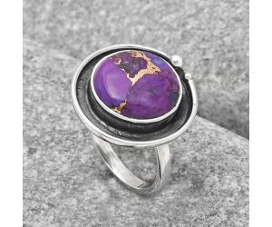 Copper Purple Turquoise - Arizona Ring size-7.5 SDR122980 R-1168, 13x13 mm