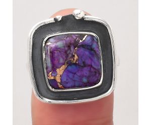 Copper Purple Turquoise - Arizona Ring size-7 SDR122999 R-1168, 11x11 mm