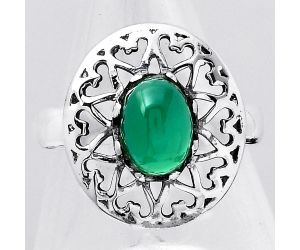 Natural Green Onyx Ring size-9 SDR123309 R-1571, 6x8 mm