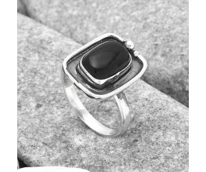 Natural Black Onyx - Brazil Ring size-8 SDR123690 R-1168, 8x11 mm