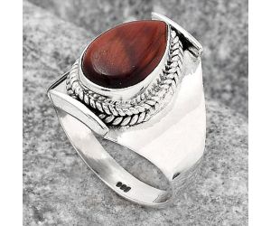 Natural Red Tiger Eye Ring size-8 SDR125883 R-1397, 8x12 mm