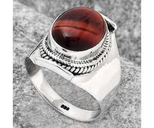 Natural Red Tiger Eye Ring size-7 SDR125888 R-1397, 9x12 mm