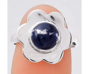 Natural Sodalite Ring size-7 SDR126297 R-1087, 8x8 mm