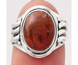 Natural Red Moss Agate Ring size-7 SDR126822 R-1470, 10x13 mm