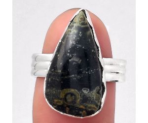 Natural Star Galaxy Jasper Ring size-8 SDR127291 R-1338, 12x22 mm