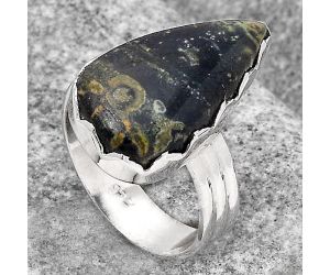 Natural Star Galaxy Jasper Ring size-8 SDR127291 R-1338, 12x22 mm