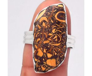 Coquina Fossil Jasper - India Ring size-7.5 SDR127306 R-1338, 12x27 mm