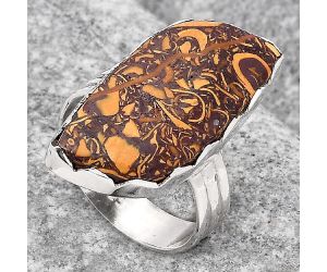 Coquina Fossil Jasper - India Ring size-7.5 SDR127306 R-1338, 12x27 mm