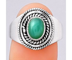 Natural Chrysoprase - Australia Ring size-9 SDR127763 R-1278, 6x8 mm