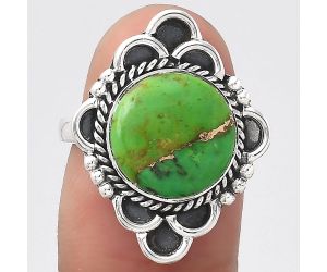 Copper Green Turquoise - Arizona Ring size-7.5 SDR129721 R-1229, 12x12 mm