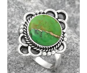 Copper Green Turquoise - Arizona Ring size-7.5 SDR129721 R-1229, 12x12 mm