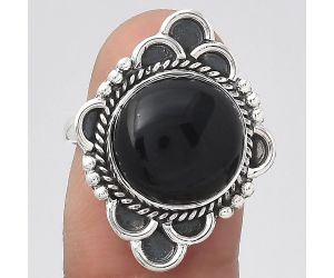 Natural Black Onyx - Brazil Ring size-7 SDR129803 R-1229, 13x13 mm