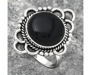 Natural Black Onyx - Brazil Ring size-7 SDR129803 R-1229, 13x13 mm